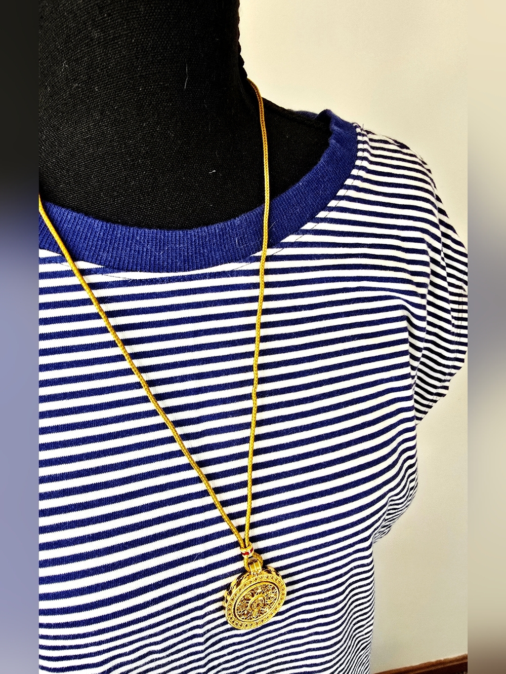 LOFT striped top blue white preppy nautical casual chic everyday - Picture 3 of 8